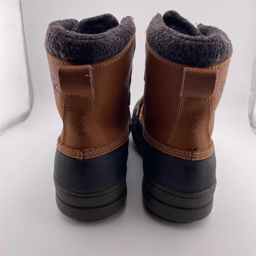 Skechers‎ North 3600 Mens Leather Thinsulate Winter Duck Boots Brown Black US 9